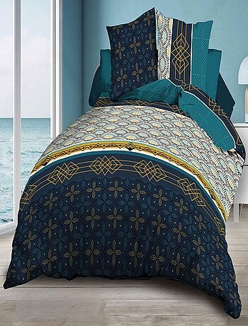 Parure Drap plat + drap-housse 140x190 + 2 Taies - Microfibre - Biarritz