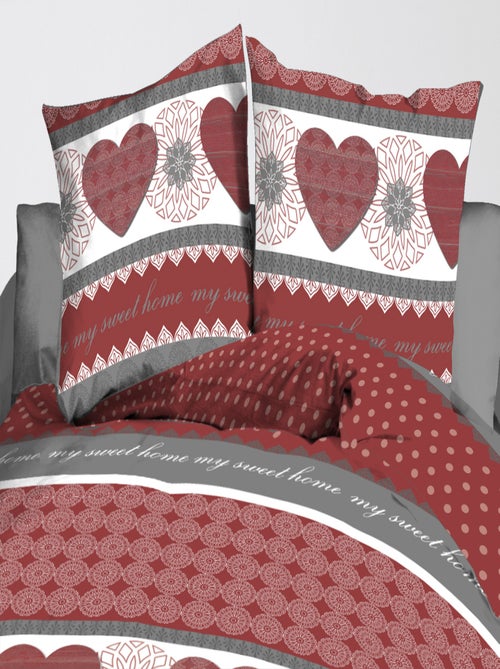 Parure Drap plat + drap-housse 140x190 + 2 Taies Microfibre - Entretien Facile - Ginko - Kiabi