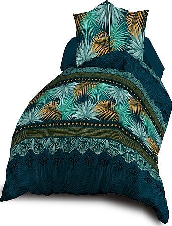 Parure Drap plat + drap-housse 140x190 + 2 Taies Microfibre - Entretien Facile - Paraiso