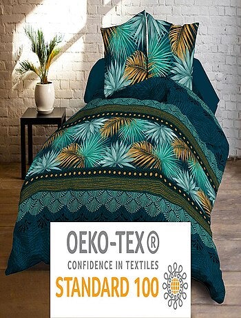 Parure Drap plat + drap-housse 140x190 + 2 Taies Microfibre - Entretien Facile - Paraiso