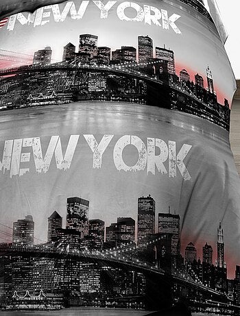 Parure Drap plat + drap-housse 160x200 + 2 T - Pur coton 57 fils - New York