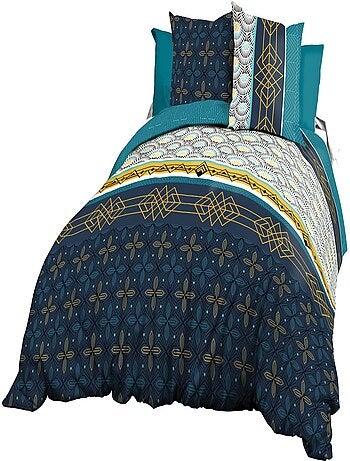 Parure Drap plat + drap-housse + 2 T - Pur coton 57 fils - Biarritz