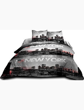 Parure Drap plat + drap-housse + 2 T - Pur Coton 57 Fils - New York