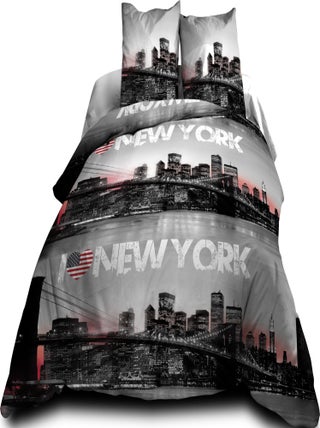 Parure Drap plat + drap-housse + 2 T - Pur Coton 57 Fils - New York