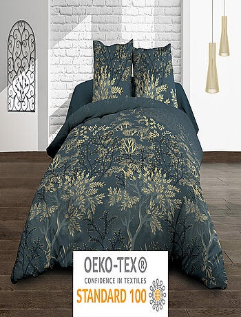 Parure Drap plat + drap-housse + 2 taies - Pur coton 57 fils - Hevea