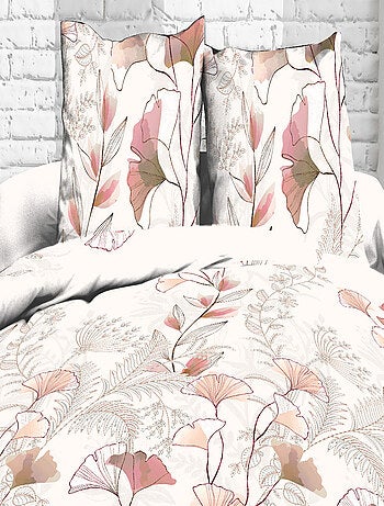 Parure Drap plat + drap-housse + 2 taies - Pur coton 57 fils - Kyoto