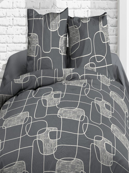 Parure Drap plat + drap-housse + 2 taies - Pur coton 57 fils - Linea - Kiabi Parure Drap plat + drap-housse + 2 taies - Pur coton 57 fils - Linea - Kiabi