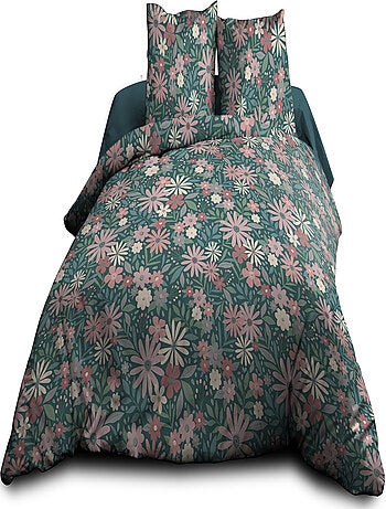 Parure Drap plat + drap-housse + 2 taies - Pur coton 57 fils - Maguy