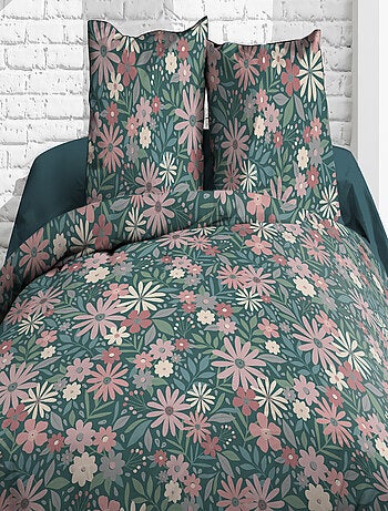 Parure Drap plat + drap-housse + 2 taies - Pur coton 57 fils - Maguy