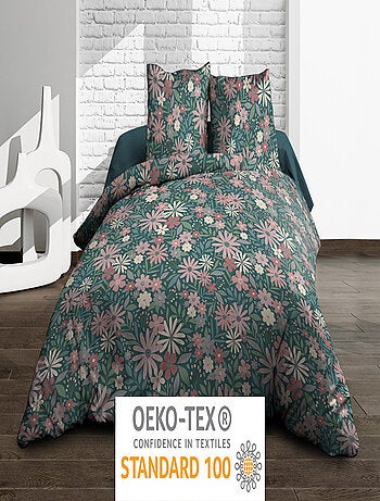 Parure Drap plat + drap-housse + 2 taies - Pur coton 57 fils - Maguy