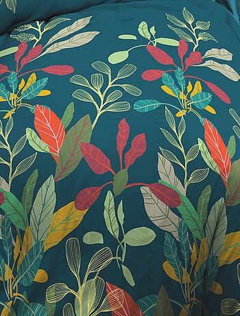 Parure Drap plat + drap-housse + 2 taies d'oreiller 63 x 63 cm - Pur coton 57 fils - Acapulco