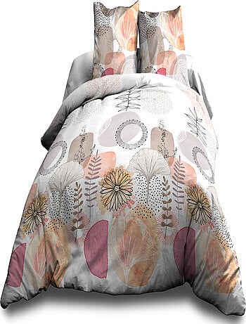 Parure Drap plat + drap-housse + 2 taies d'oreiller 63 x 63 cm - Pur coton 57 fils - Aquarel