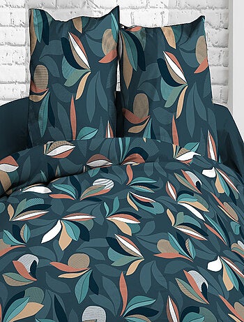 Parure Drap plat + drap-housse + 2 taies d'oreiller 63 x 63 cm - Pur coton 57 fils - Lena