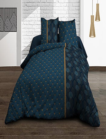 Parure Drap plat + drap-housse + 2 taies d'oreiller 63 x 63 cm - Pur coton 57 fils - Seattle