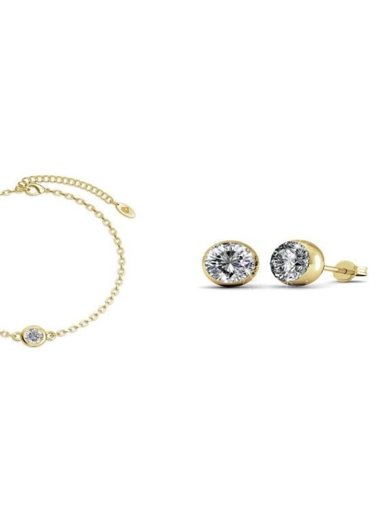 Parure et Coffret Birth Stone Moon - Doré et Cristal Doré/or - Kiabi