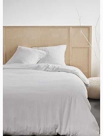 Parure gaze de coton uni, 240 x 220cm - AFIBEL