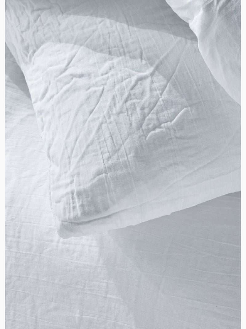 Parure gaze de coton uni, 240 x 220cm - AFIBEL Blanc - Kiabi