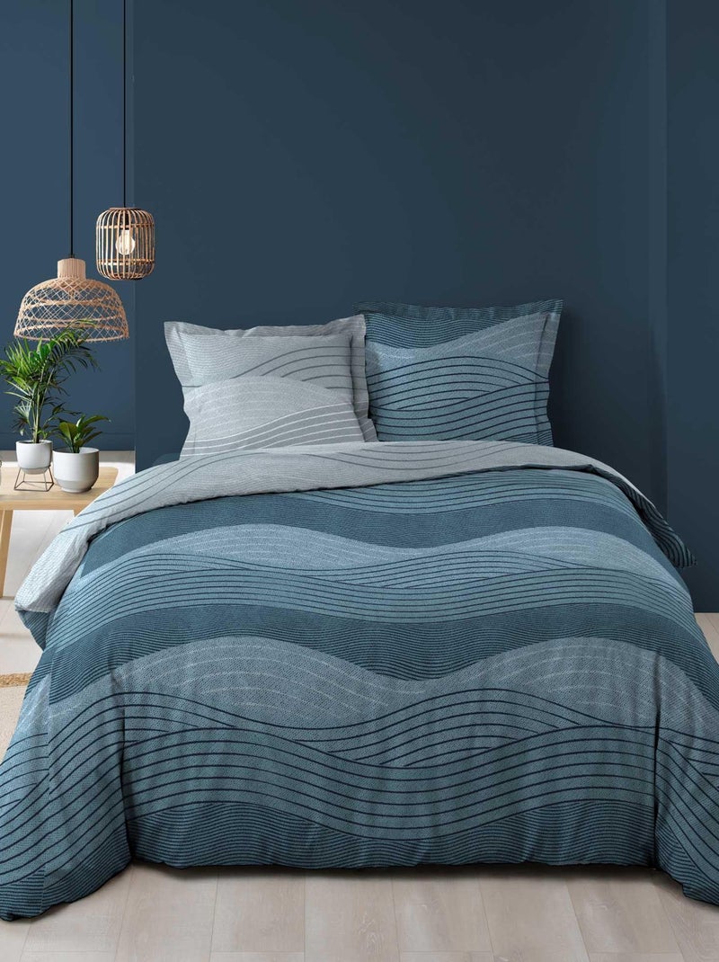 Parure housse couette 240x220 cm Pampelonna Bleu - Kiabi