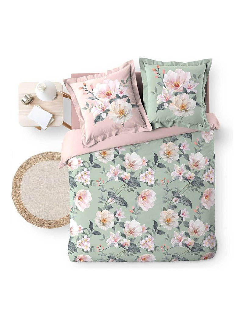 Parure housse couette Jardin Anglais Alissa Vert - Kiabi