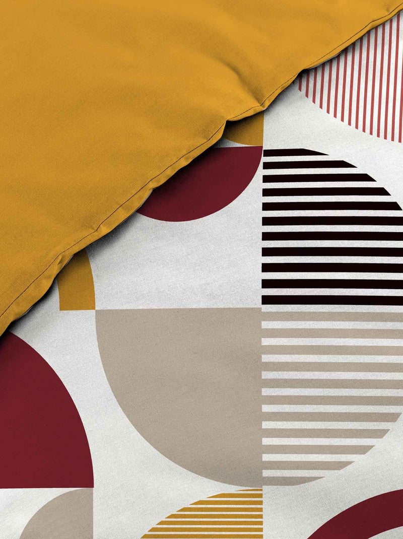 Parure housse couette Neo-Line retro Orange - Kiabi