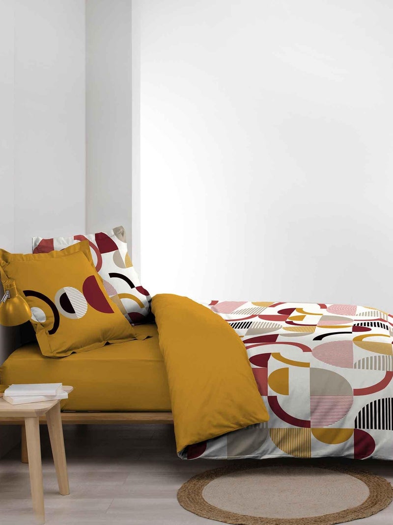 Parure housse couette Neo-Line retro Orange - Kiabi