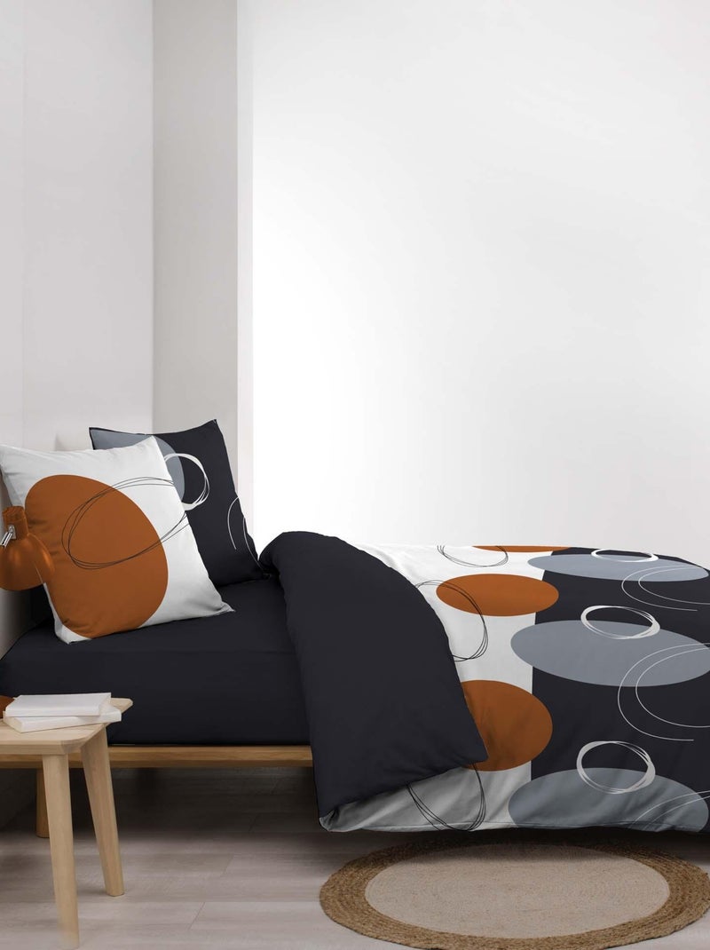 Parure housse couette + Taies Oblise Multicolore - Kiabi