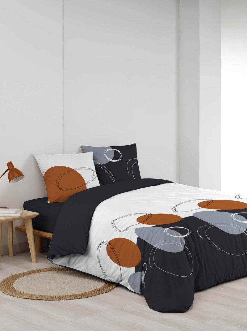 Parure housse couette + Taies Oblise Multicolore - Kiabi