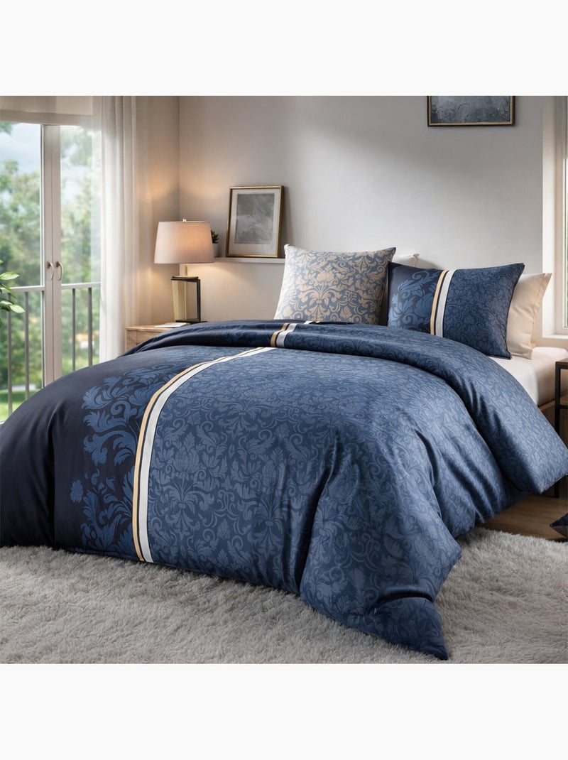 Parure housse de couette 100 % coton arabesque Multicolore - Kiabi