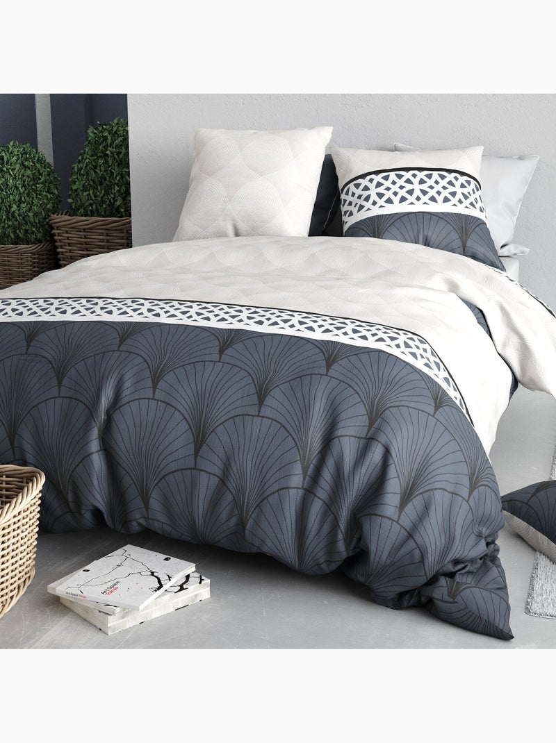 Parure housse de couette 100 % coton arcadia Multicolore - Kiabi