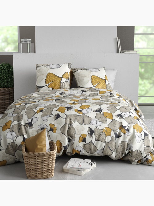 Parure housse de couette 100 % coton arom - Kiabi