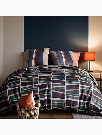 Parure housse de couette 100 % coton arty