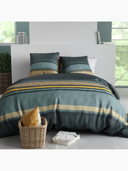 Parure housse de couette 100 % coton astral - Kiabi Parure housse de couette 100 % coton astral - Kiabi