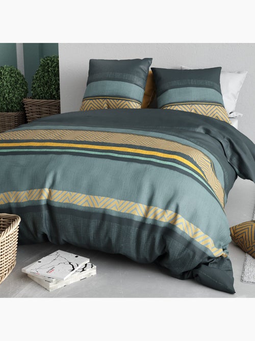Parure housse de couette 100 % coton astral - Kiabi Parure housse de couette 100 % coton astral - Kiabi