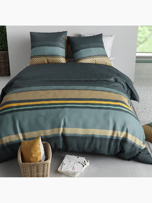 Parure housse de couette 100 % coton astral - Kiabi Parure housse de couette 100 % coton astral - Kiabi