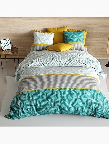 Parure housse de couette 100 % coton aurah