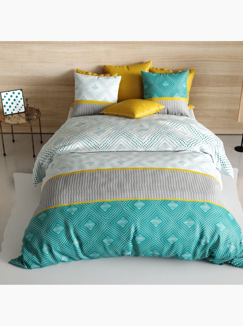 Parure housse de couette 100 % coton aurah - Kiabi