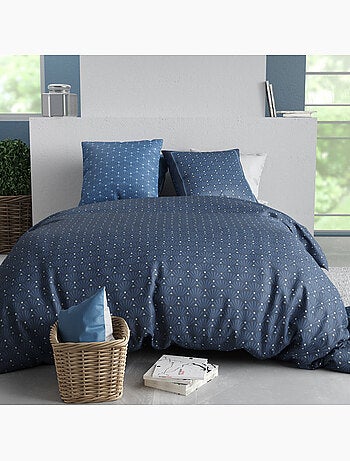 Parure housse de couette 100 % coton azura