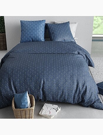 Parure housse de couette 100 % coton azura