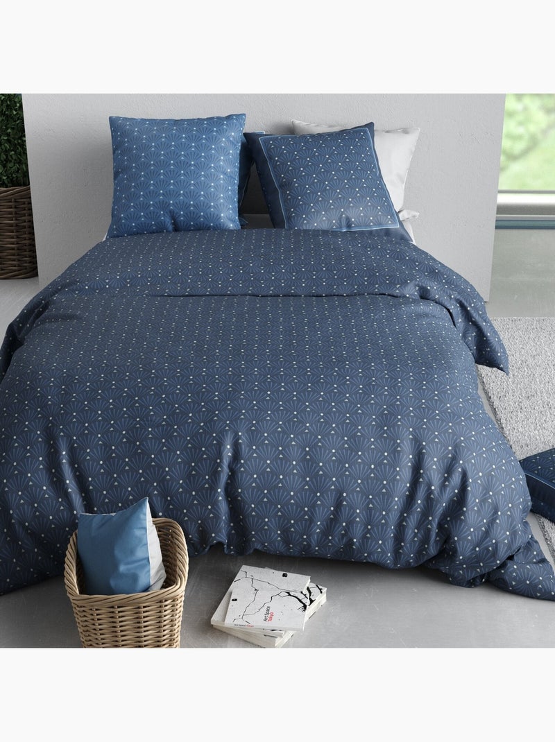 Parure housse de couette 100 % coton azura Multicolore - Kiabi