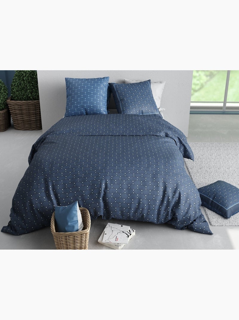 Parure housse de couette 100 % coton azura Multicolore - Kiabi