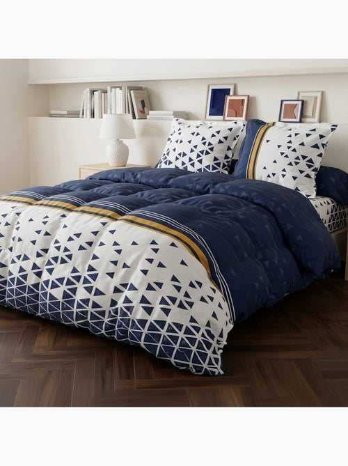 Parure housse de couette 100 % coton bandol - Kiabi