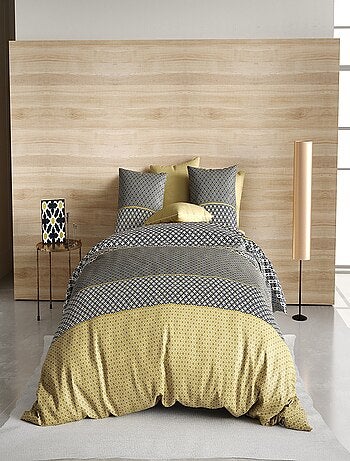 Parure housse de couette 100 % coton beho