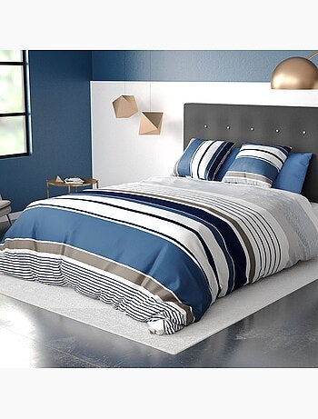 Parure housse de couette 100 % coton belize
