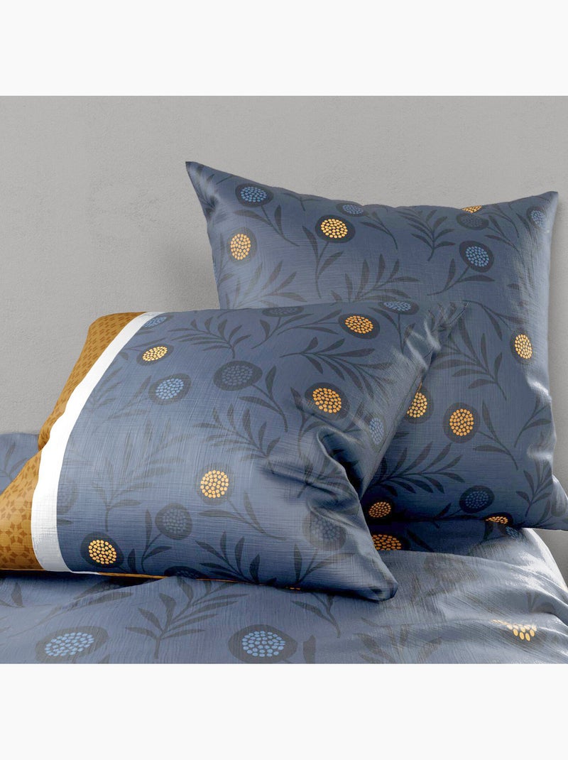 Parure housse de couette 100 % coton bel'or Jaune - Kiabi