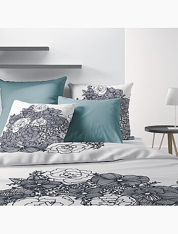 Parure housse de couette 100 % coton bio avec amour