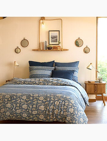 Parure housse de couette 100 % coton bio debby