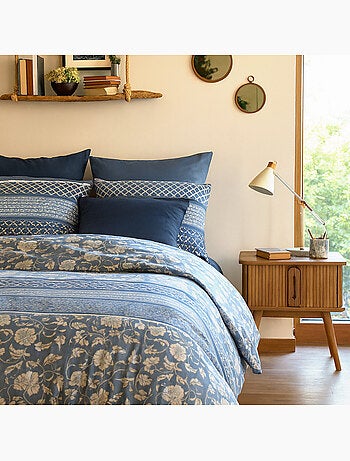 Parure housse de couette 100 % coton bio debby