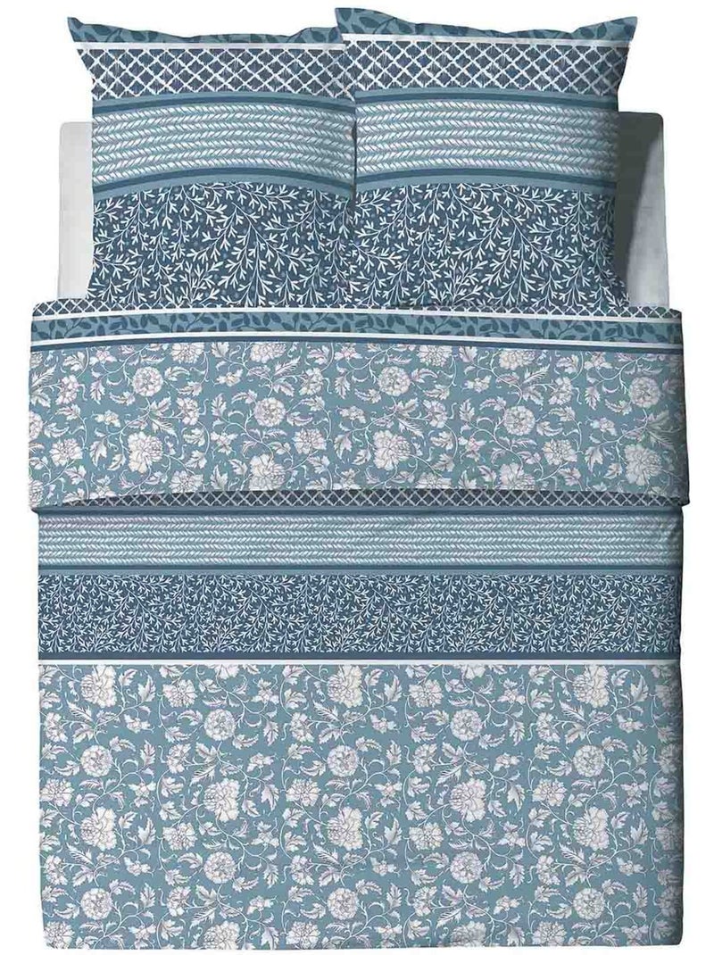 Parure housse de couette 100 % coton bio debby Multicolore - Kiabi