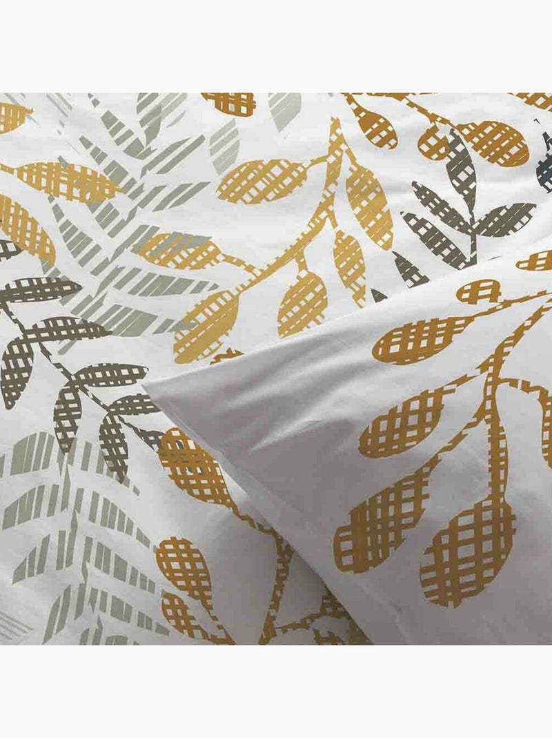 Parure housse de couette 100 % coton bio eloa Jaune - Kiabi