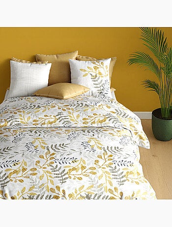 Parure housse de couette 100 % coton bio eloa